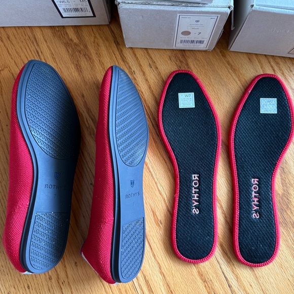 Rothy’s The Square ballet flats in Cardinal - Picture 6 of 8